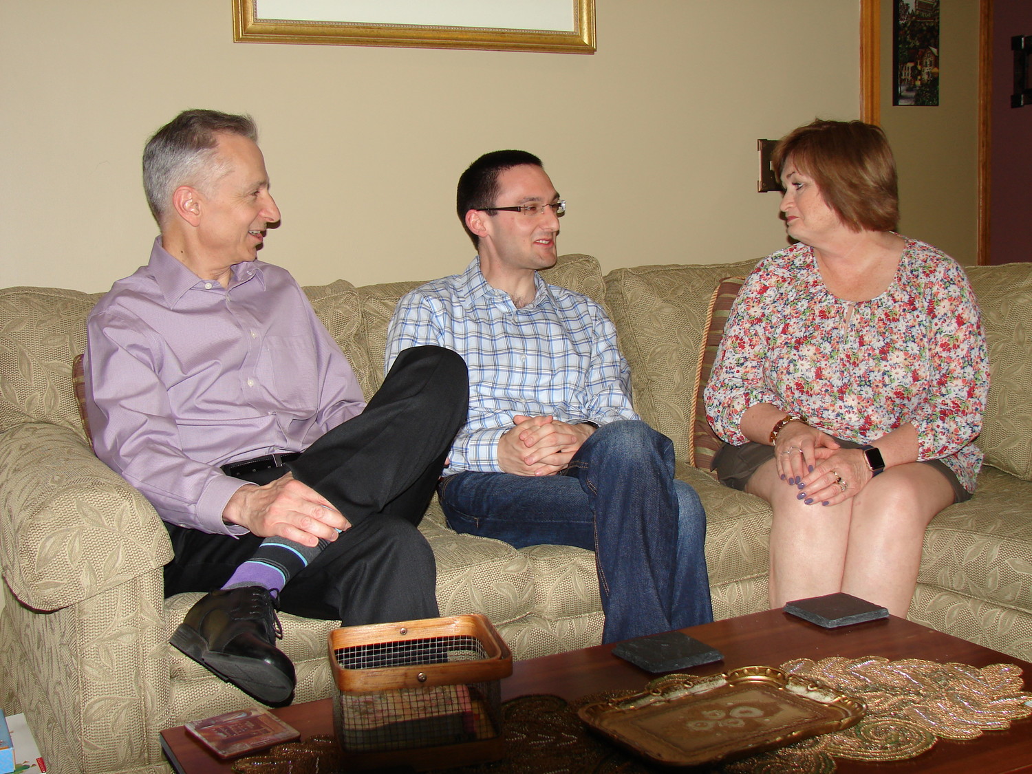 Deacon Dufour enjoys some time at home with his parents Jerry and Denise.